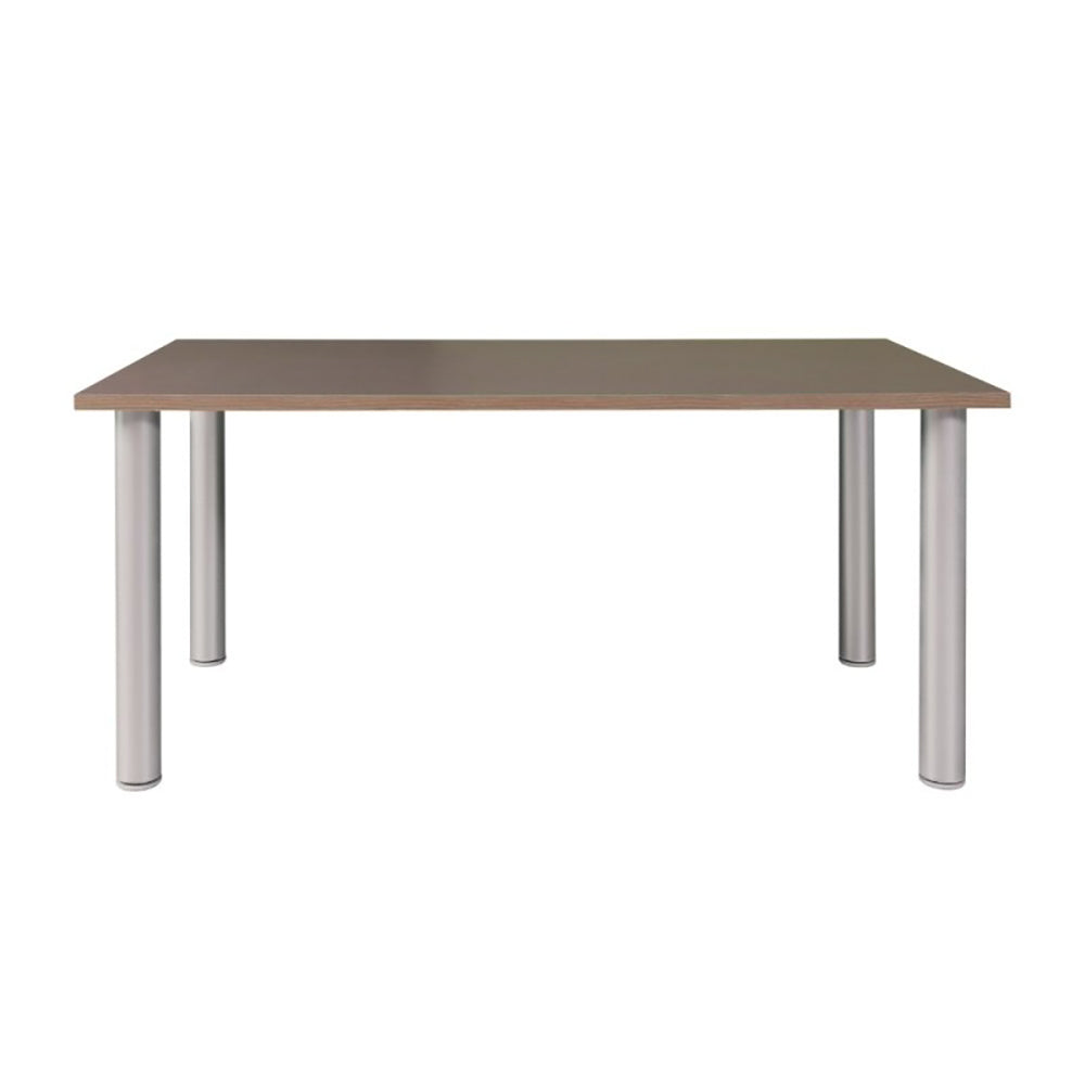 Tavolo rettangolare 160x80 cm gambe tonde e piano color cacao - Manila