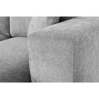 Divano con penisola reversibile e funzione letto e pouf colore grigio chiaro 266 cm - Lilo