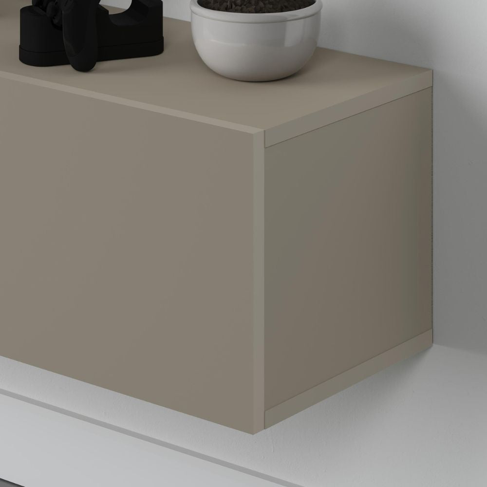 Mobile porta Tv sospeso 3 ante a ribalta colore cashmere 180x30x30H Francy