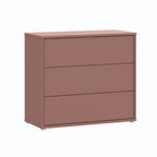 Commode 3 tiroirs couleur terre cuite 95x41.5x83 Medea