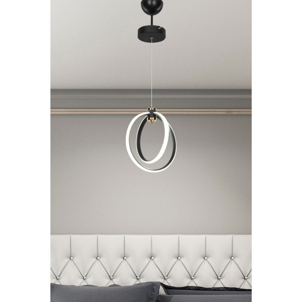 Pendelleuchte 80 cm mit zwei LED-Ringen - Felicia