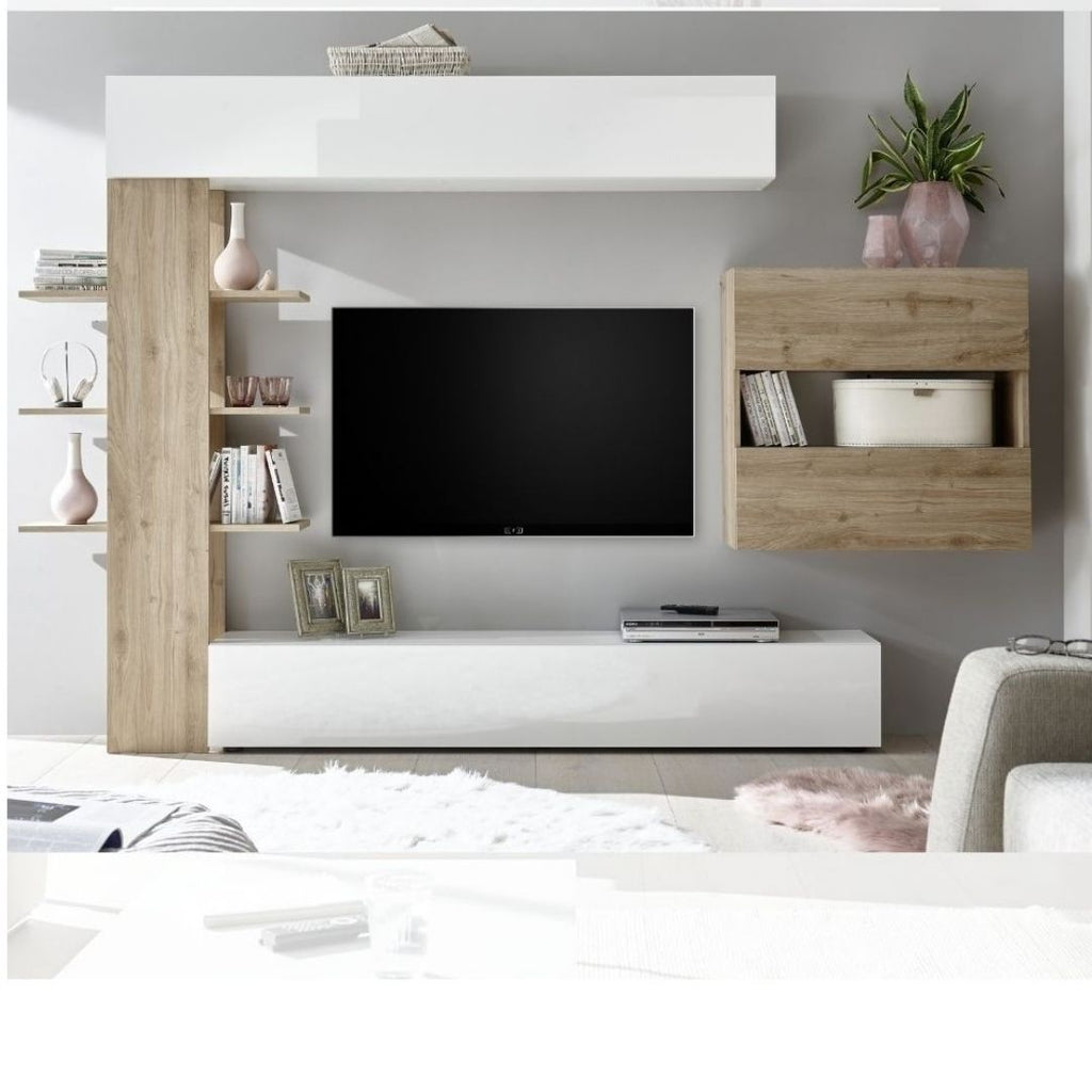 Parete attrezzata libreria colore rovere Astrakat