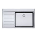 Lavello 1 vasca gocciolatoio sinistro 86x52 cm. inox satinato Franke FSX211