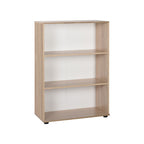 Libreria 109h cm in legno con tre ripiani colore rovere sonoma