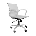Poltrona ufficio con schienale ergonomico e ruote colore bianco H91 Nuvia