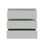 Cassettiera 3 cassetti colore grigio ghiaccio 77.2x42.2x80H Morgan