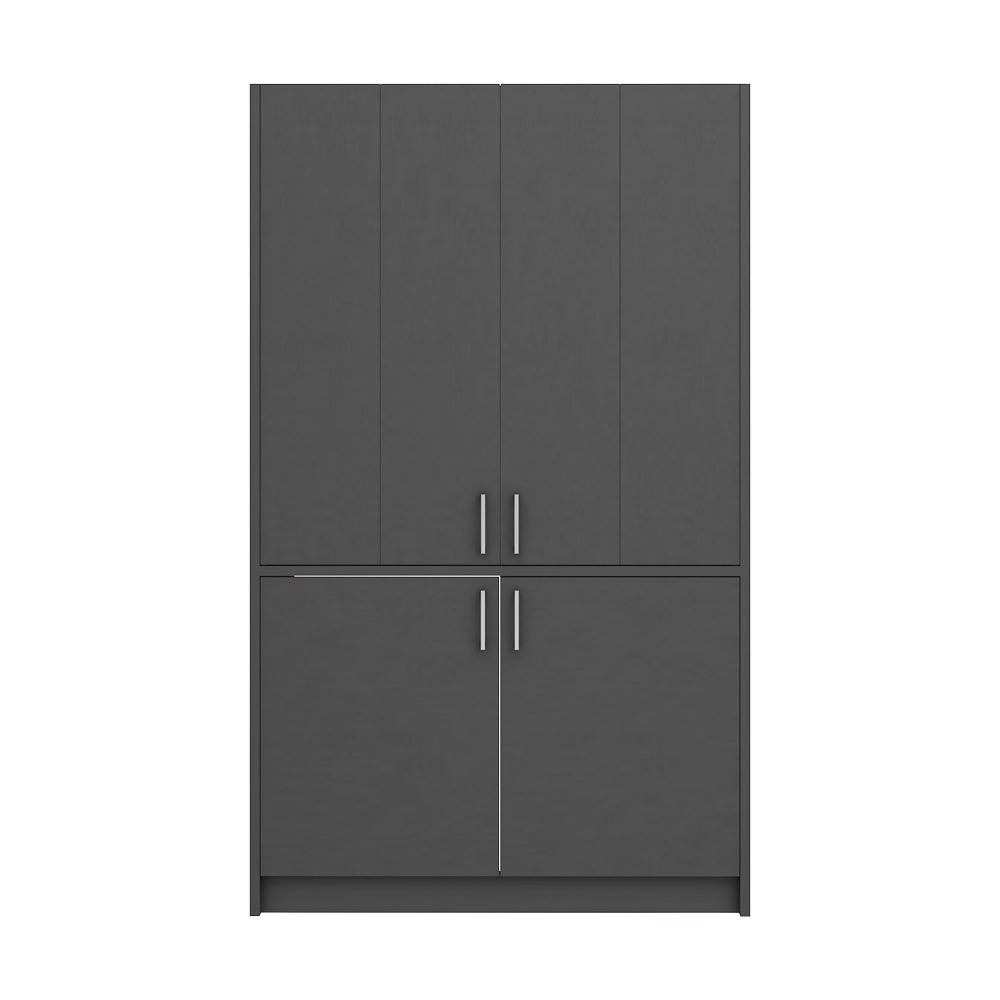 Cuisine escamotable compacte avec électroménager couleur anthracite 125x62x208H - Fold Evolution