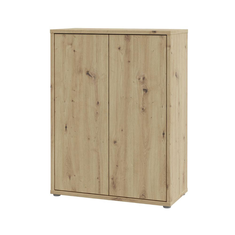 Meuble polyvalent 2 portes couleur chêne 74,5x35x99 Medea