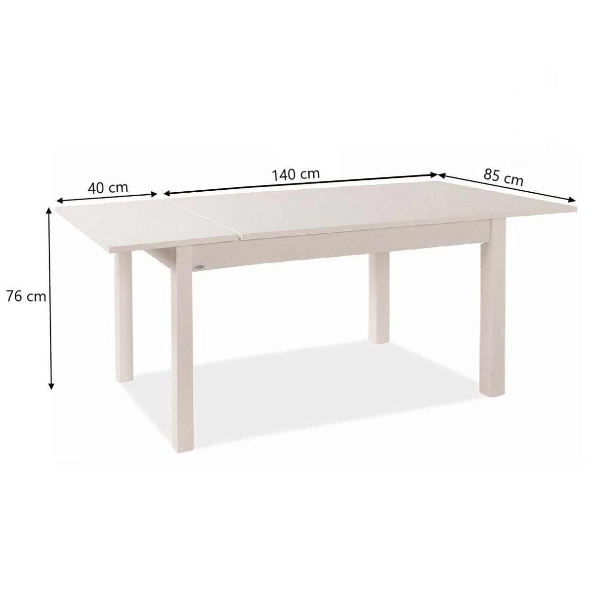 Tavolo allungabile colore bianco frassinato 140x85 cm - Firenze