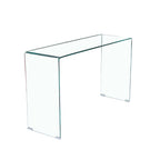 Consolle 120×40 cm in vetro temperato curvato Scarlett