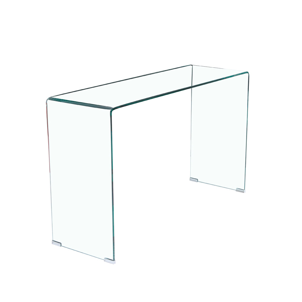 Consolle 120×40 cm in vetro temperato curvato Scarlett