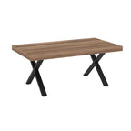 Ausziehtisch mit Eiche-MDF-Platte und schwarzen Beinen 180x100x76H England