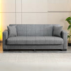 Divano letto con contenitore colore grigio 213x81x83H Moon