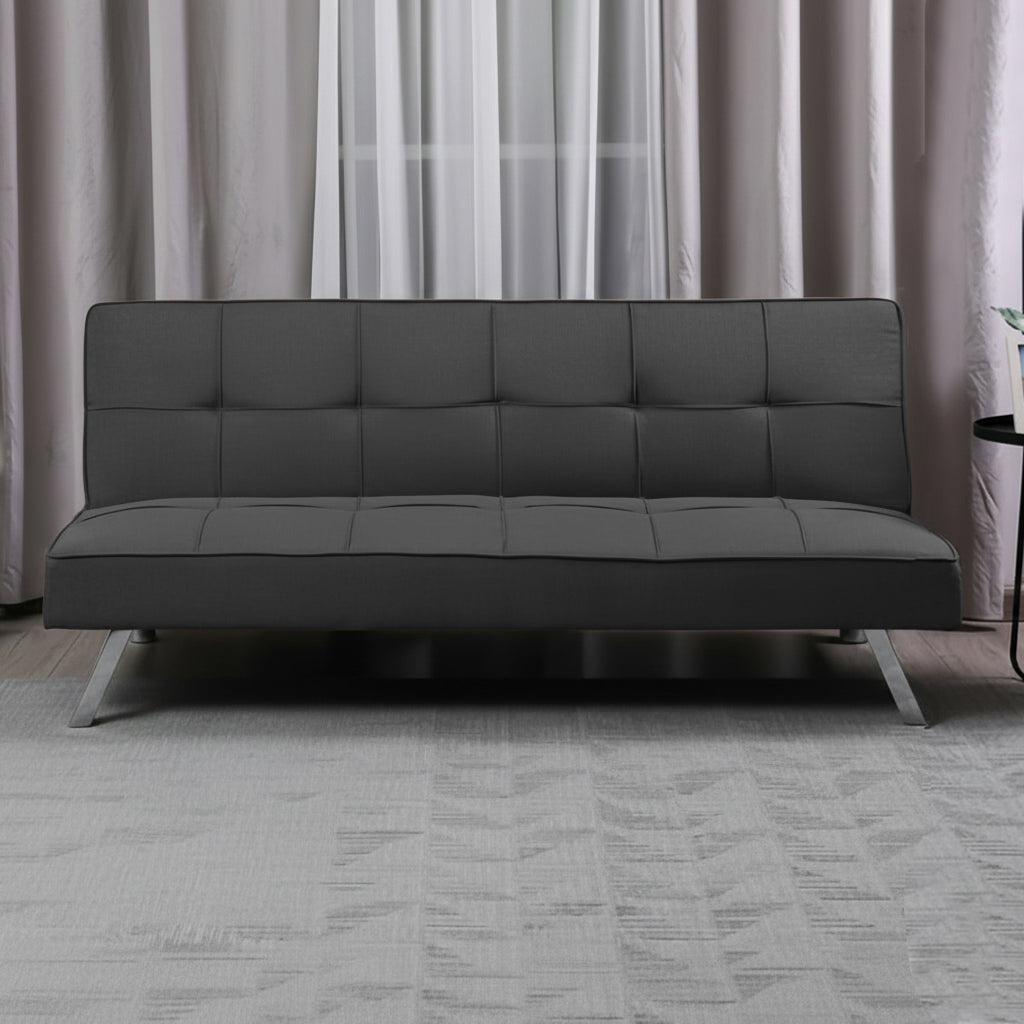 Divano click-clack con funzione letto colore grigio scuro 168x83x75.5H Daynora