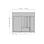 Portaposate 8104N 6 scomparti per cassetto da 60 cm