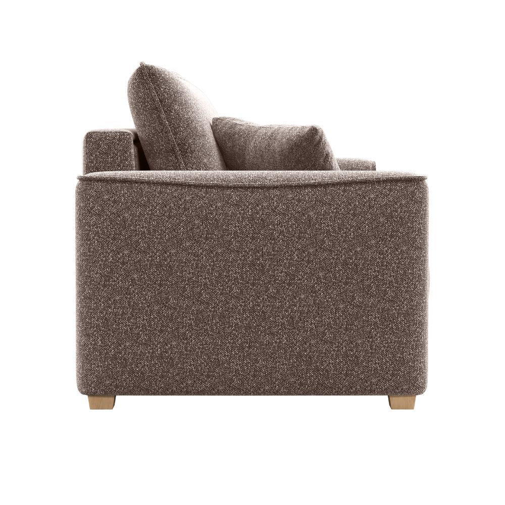 Divano 3 posti con letto estraibile e contenitore in tessuto tortora 180x93x97H Cosy