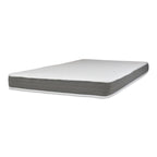 Französisches Bett mit antibakteriellem Stoffbezug 140x190x18H cm - Silver
