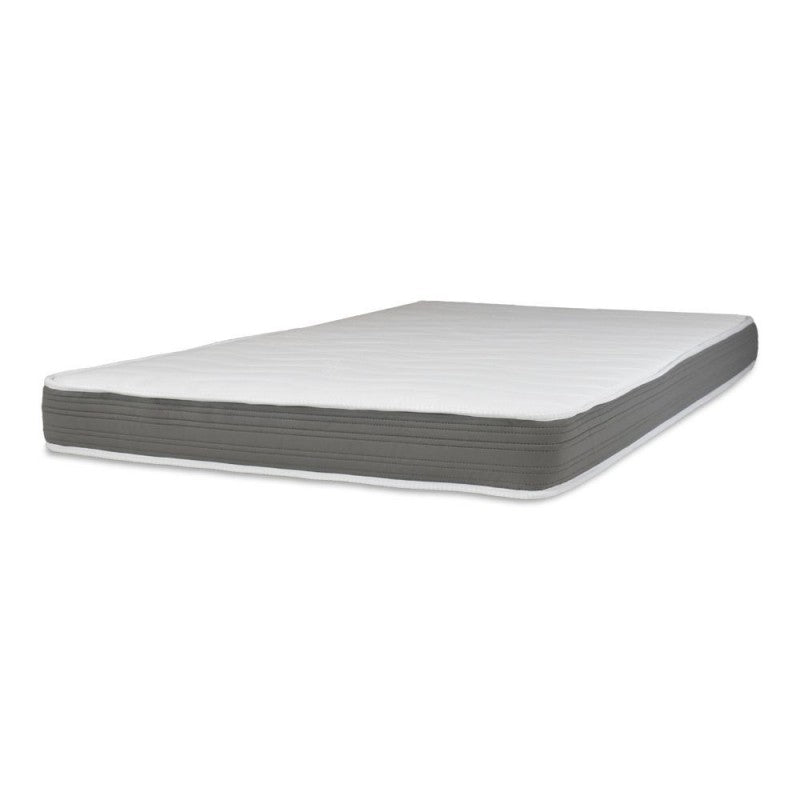 Französisches Bett mit antibakteriellem Stoffbezug 140x190x18H cm - Silver