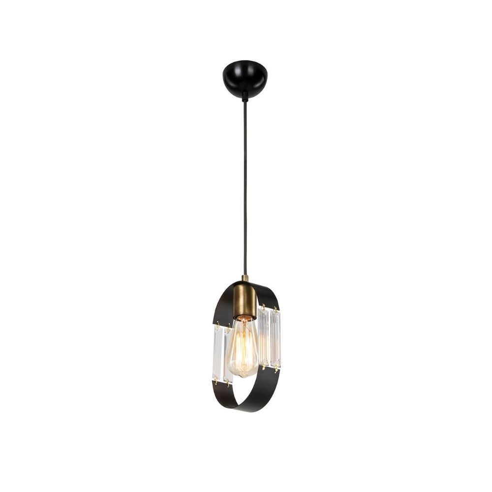 Lampada a sospensione con pendente nero Nova