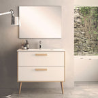 Mobile bagno rovere e bianco 80x45x80H Nordic