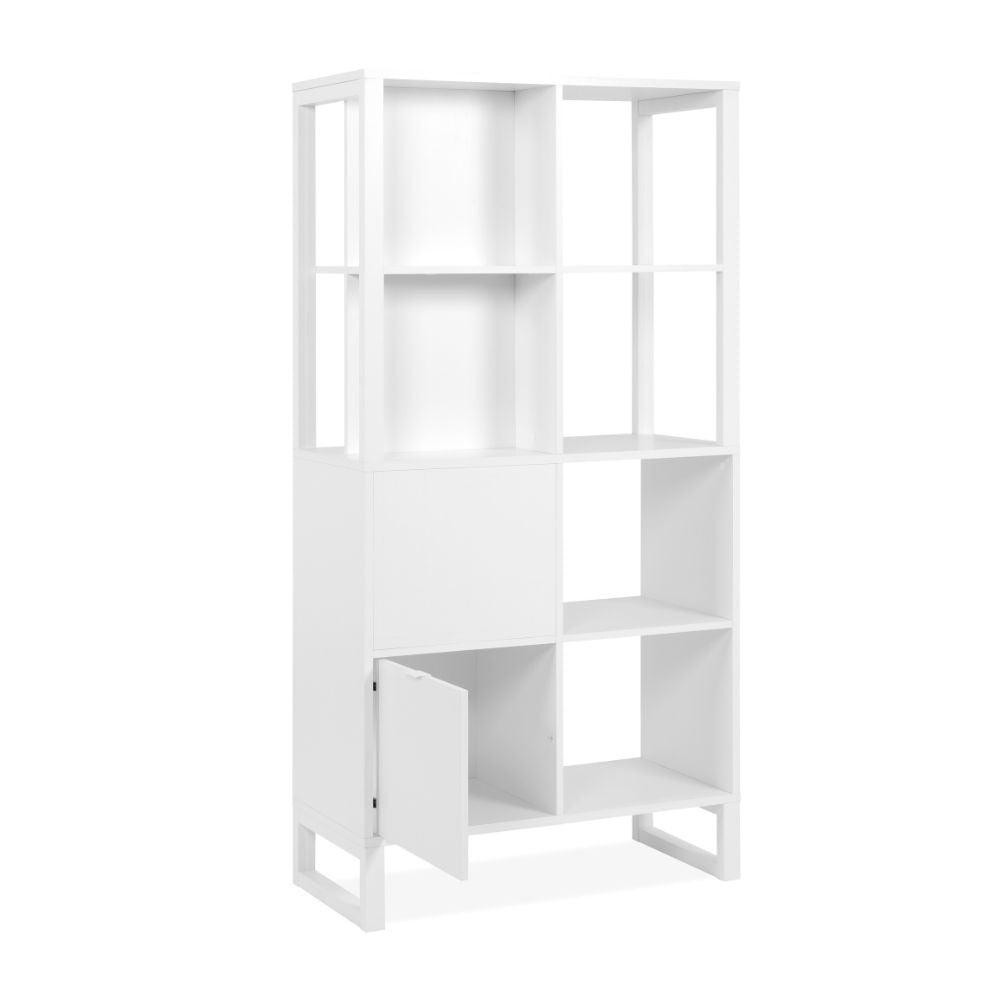 Credenza a giorno 83,5x165h cm bifacciale con ripiani colore bianco - Sumatra20A
