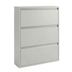 Scarpiera in metallo 3 ante colore grigio 80x14x103.2 cm Slim Emy