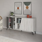 Madia con ante colore rovere e antracite 180 cm - Fiona