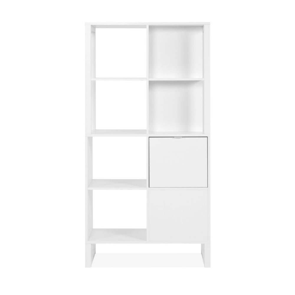 Credenza a giorno 83,5x165h cm bifacciale con ripiani colore bianco - Sumatra20A