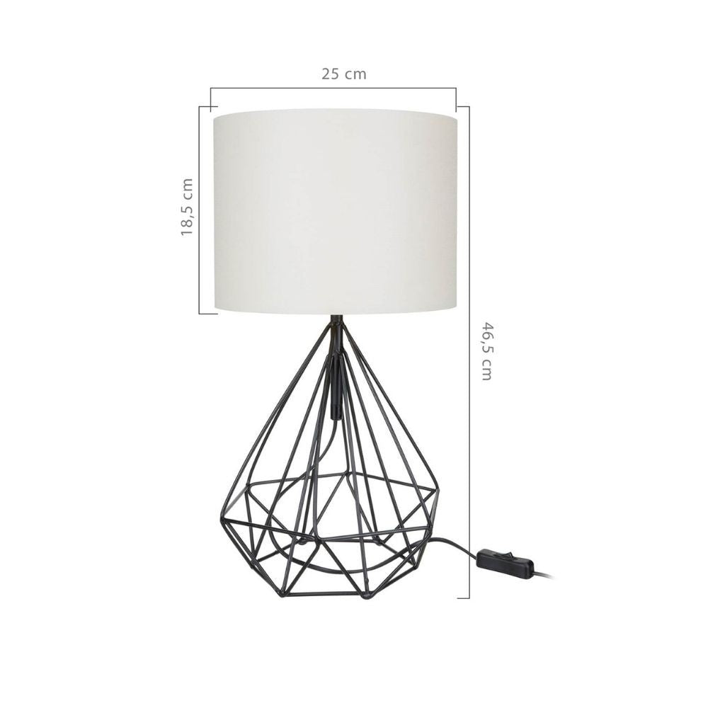 Lampada da tavolo per ufficio scrivania colore nero bianco