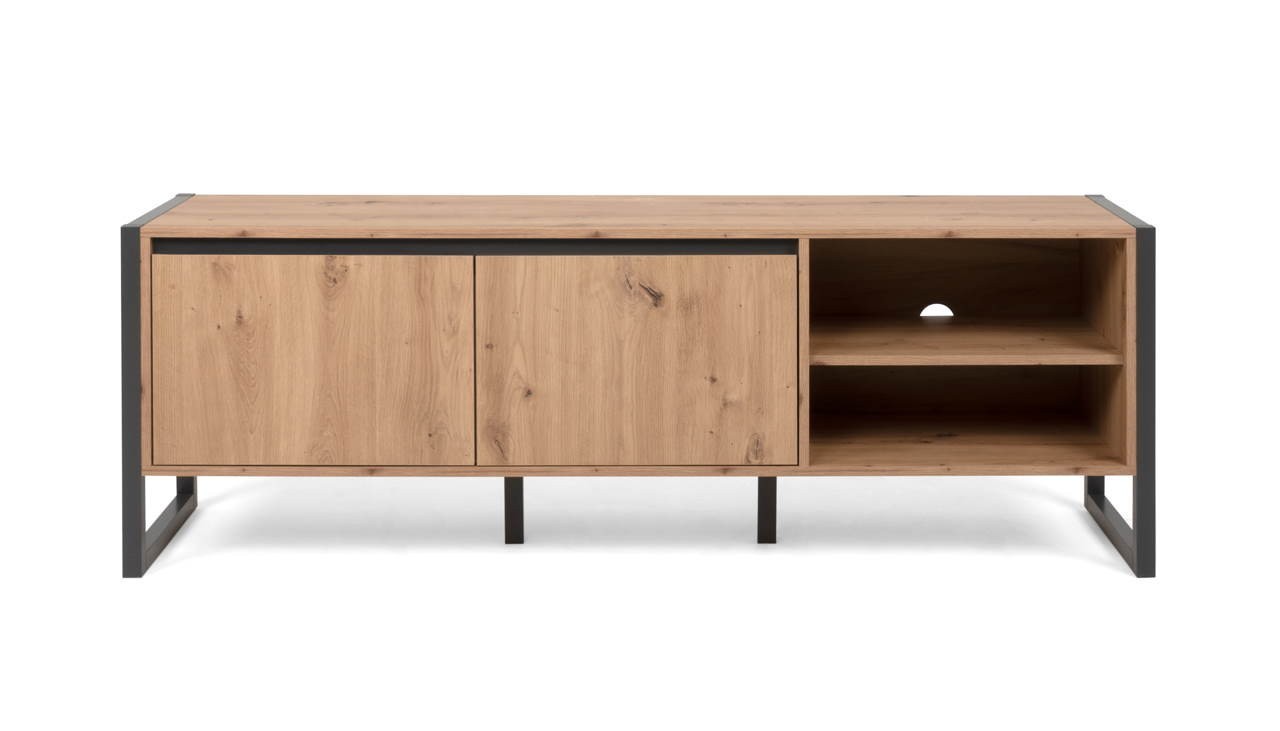 Mobile porta TV 160x55h cm colore quercia e antracite - Denver 54