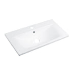Lavabo consolle d'appoggio in ceramica bianco 81x46.5x18H PLAT840-80