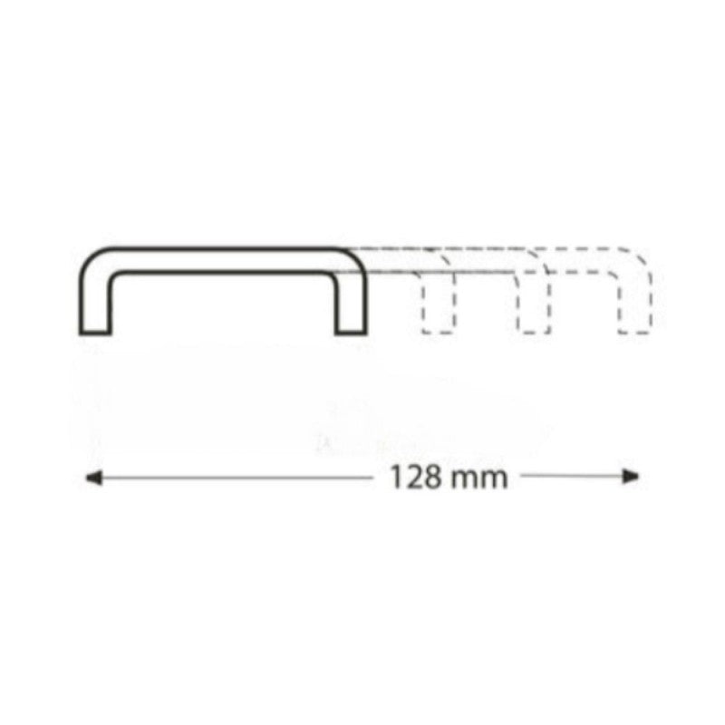 Maniglia per armadio in allumino finitura cromata GSG120