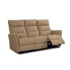 Divano recliner 3 posti elettrico in tessuto camel 186 cm Softwave