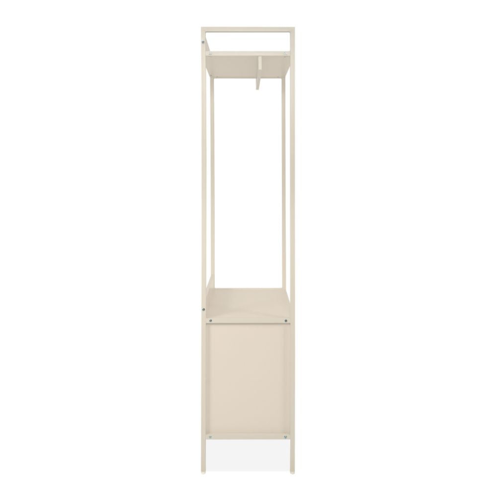 Mobile ingresso con appendiabiti, ripiano superiore e 2 cassetti colore beige Dhaka41A