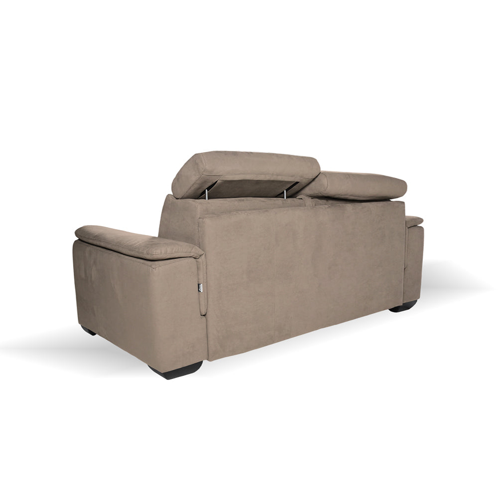 Divano letto 3 posti colore marrone caribou 210x94x90H Mercurio