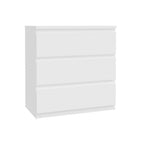 Chambre avec armoire coulissante blanc mat et lit double Snello gris clair Rango