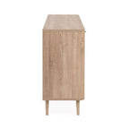 Enfilade en chêne sonoma de 175 cm avec 3 tiroirs et 3 portes effet raphia - KUTA51A