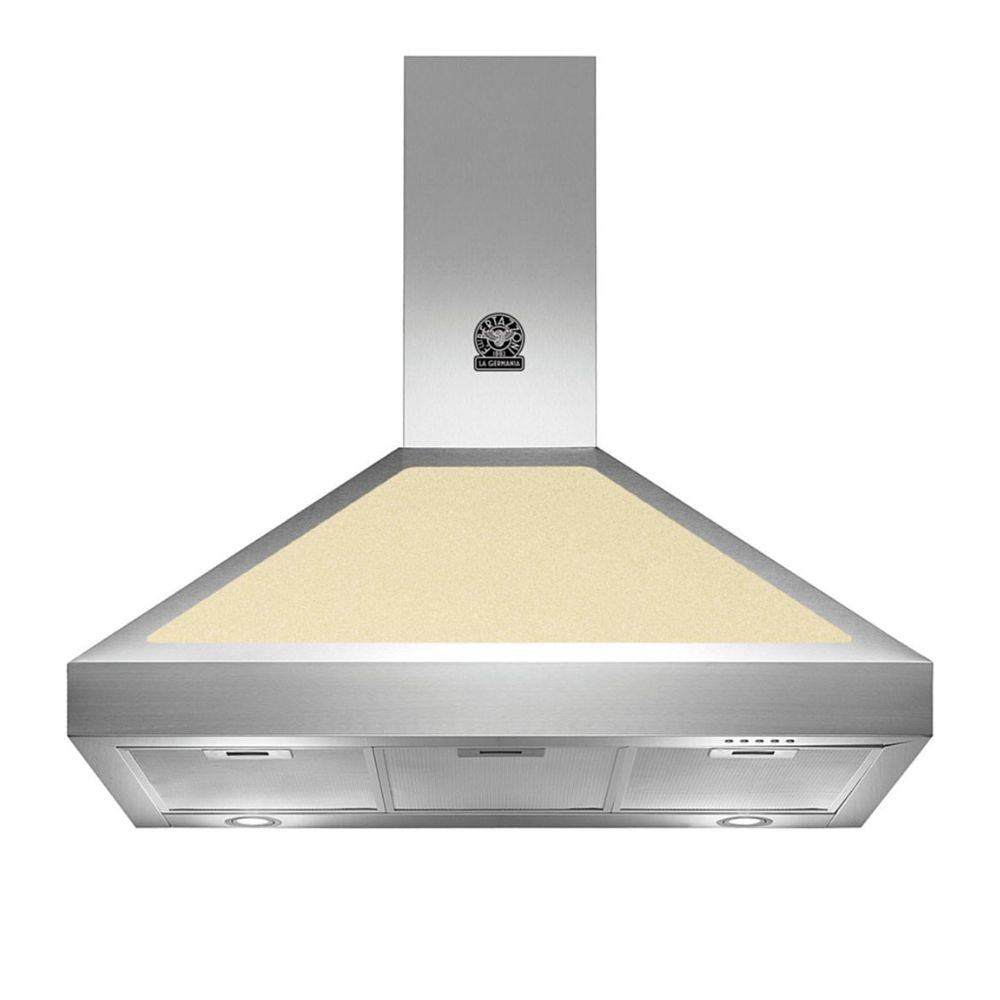Cappa parete K90HERCRA 90 cm inox e scocca crema classe A Bertazzoni