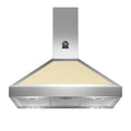 Cappa parete K90HERCRA 90 cm inox e scocca crema classe A Bertazzoni