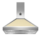 Cappa parete K90HERCRA 90 cm inox e scocca crema classe A Bertazzoni