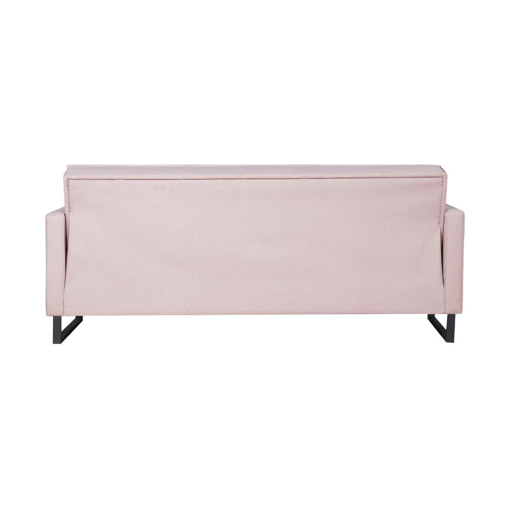 Divano letto con contenitore 3 posti in vellutino colore rosa antico - Legen