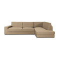 Ecksofabezug 350-500 cm rechts beige - Jaz