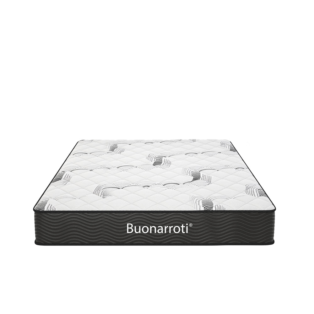 Materasso una piazza e mezza con molle insacchettate e strato in Memory Foam 120x190x22,3 cm Tarico