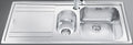 Lavello incasso semifilo 2 vasche e gocciolatoio sinistro 100x50 - Smeg LE102S2