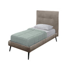 Letto singolo con rete inclusa tessuto colore tortora Stiletto