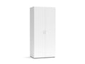 Armoire 2 portes avec penderie coloris blanc 80x177H cm - Seba2