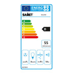 Hotte pyramidale 90 cm avec 3 niveaux de vitesse coloris noir - Eolo Samet