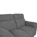 Divano 2 posti con recliner elettrico tessuto grigio - Boston