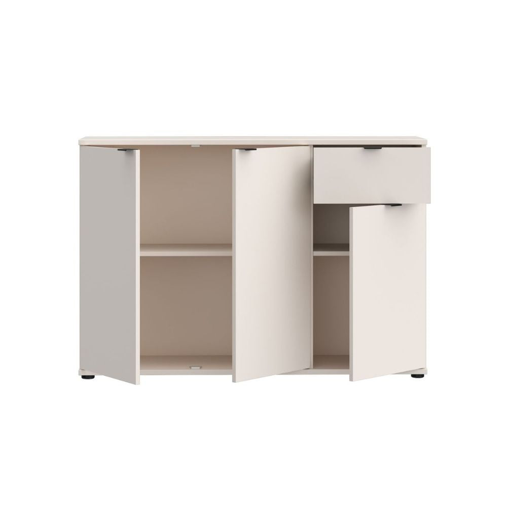 GNMK231L-U60 MEHRZWECK-UNTERSCHRANK MIT DREI TÜREN + 1 SCHUBLADE KASCHMIRFARBEN L120CM