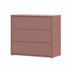 Commode 3 tiroirs couleur terre cuite 95x41.5x83 Medea